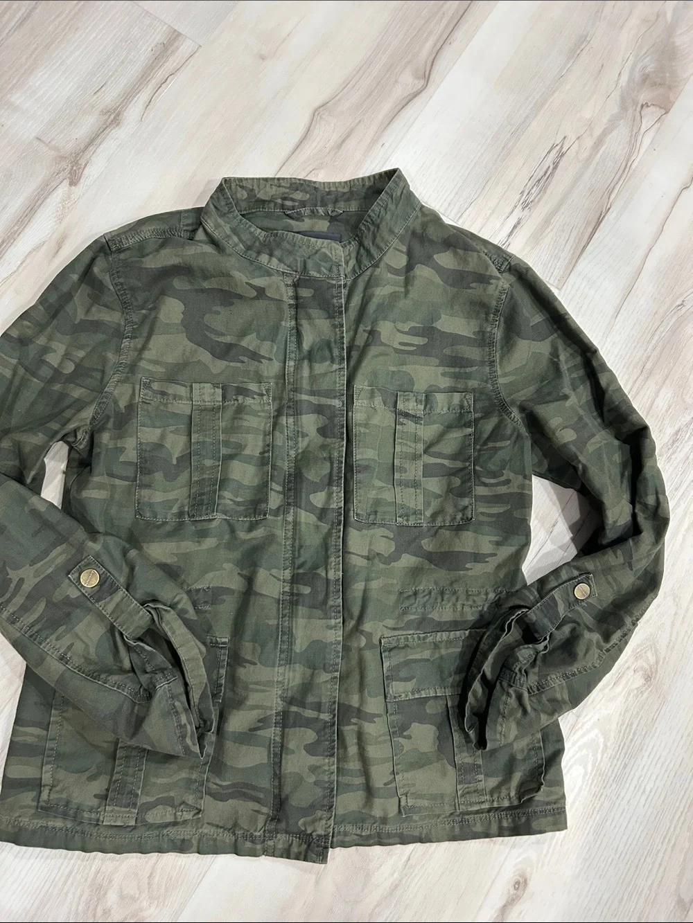 Sanctuary Olive Camo Utility Jacket